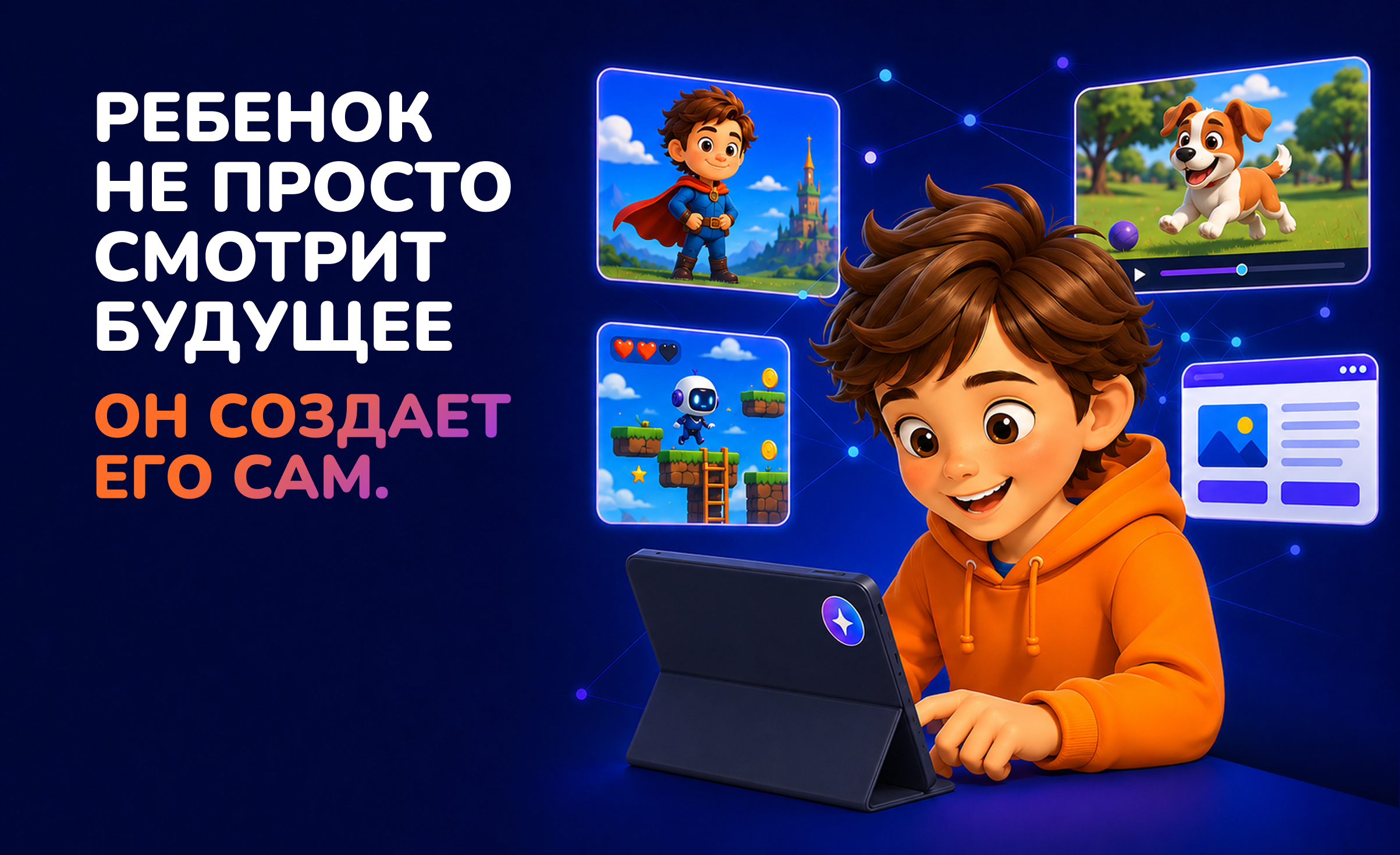 Ребёнок не просто смотрит будущее — он создаёт его сам